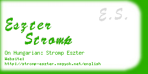 eszter stromp business card